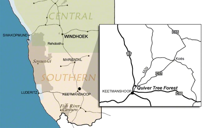 Map of Namibia