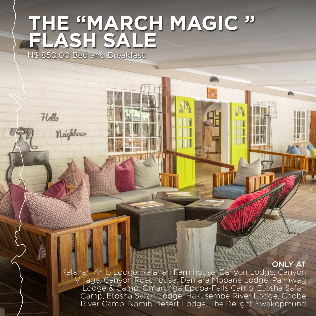 Poster March Magic Flash Sale_Gondwana Collection Namibia