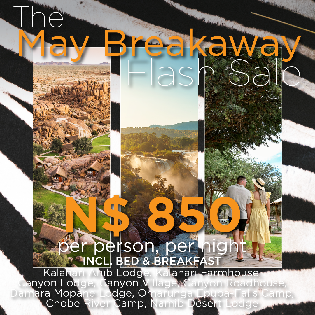 Advertisement for May Flash Sale-Gondwana Namibia