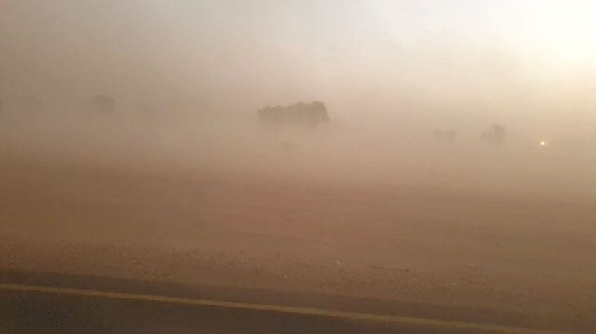 Sandsturm Ostwind Sossusvlei Namibia