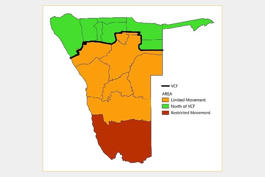 Transport ban for meat products due to foot and mouth disease FMD has been lifted in north of Namibia and relaxed in the centre It only remains in ǁKharas region where farm with FMD cases is located Graphic Post on Namibia Agricultural Union NAU Facebook page