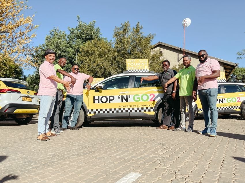 Shuttle drivers at launch of the campaign in Windhoek.