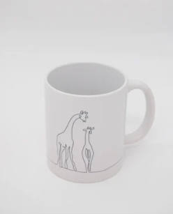 Mom & Baby Giraffe ceramic mug