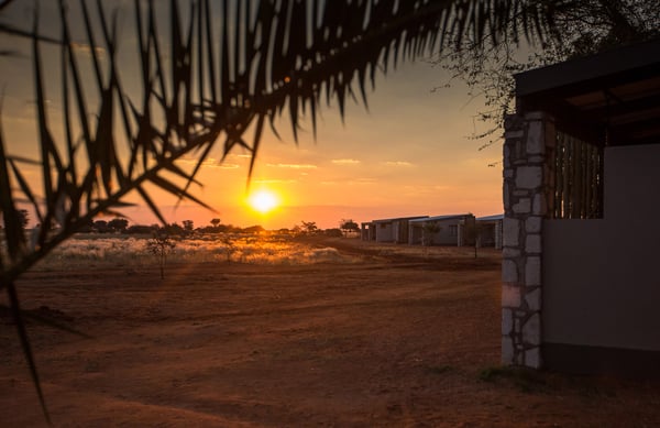 Sunset over Kalahari Anib Lodge