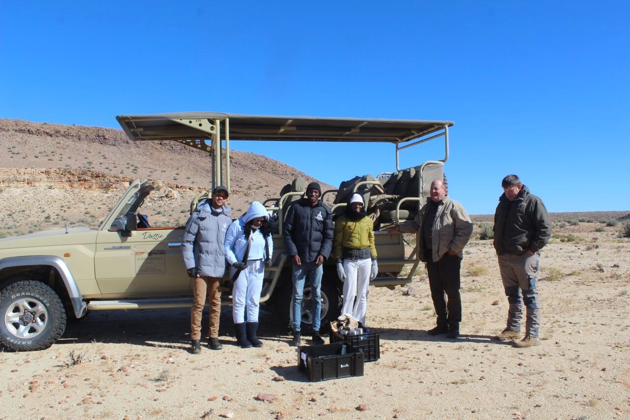 Game count team ready for drive cold southern Namibia 