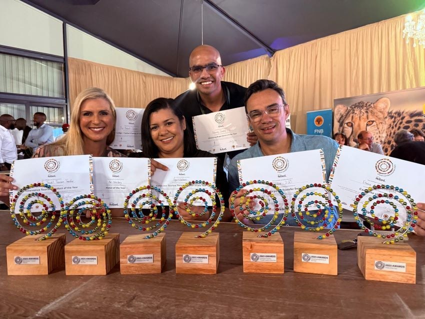 Representatives from Gondwana Collection Namibia at Travel Namibia Award ceremony.