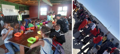 children having a meal