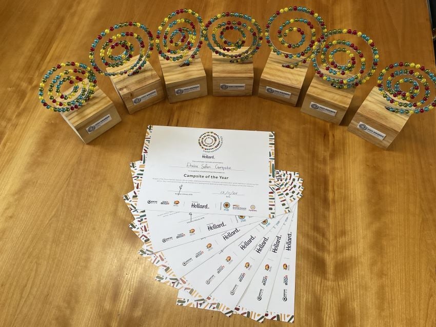 Awards received from the Travel Namibia Awards Ceremony.