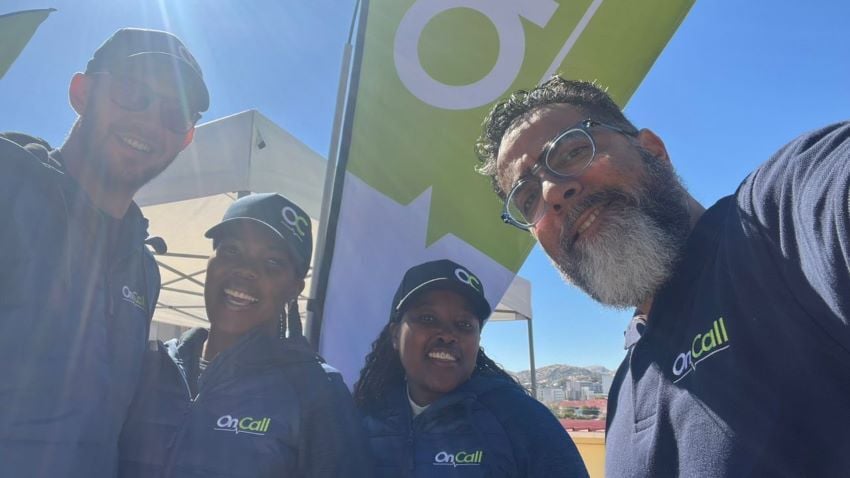 OnCall Team at an exhibition at NUST, Windhoek. 