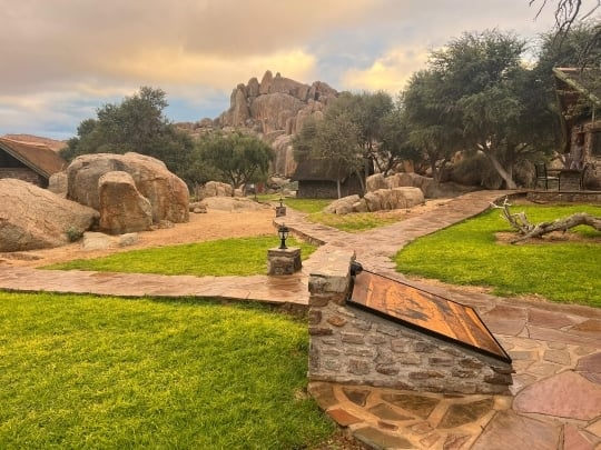 wet path at canyon lodge 