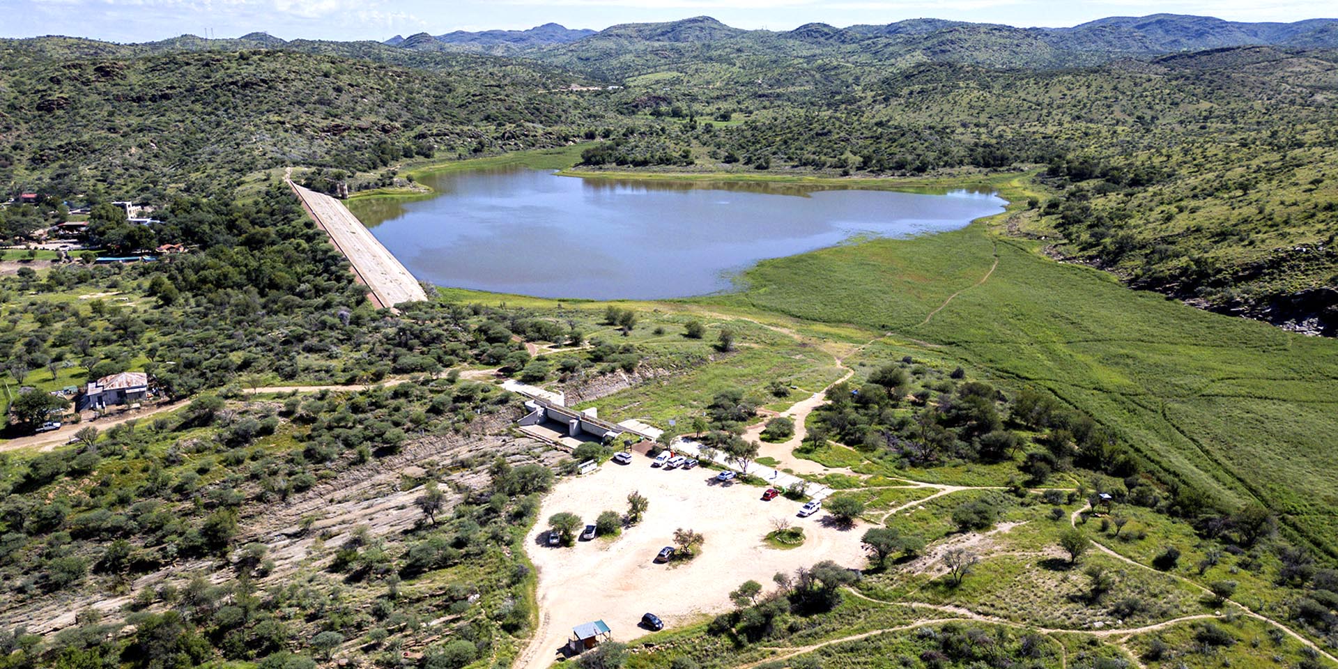 Avis Dam, Windhoek, eagle's view, Namibia