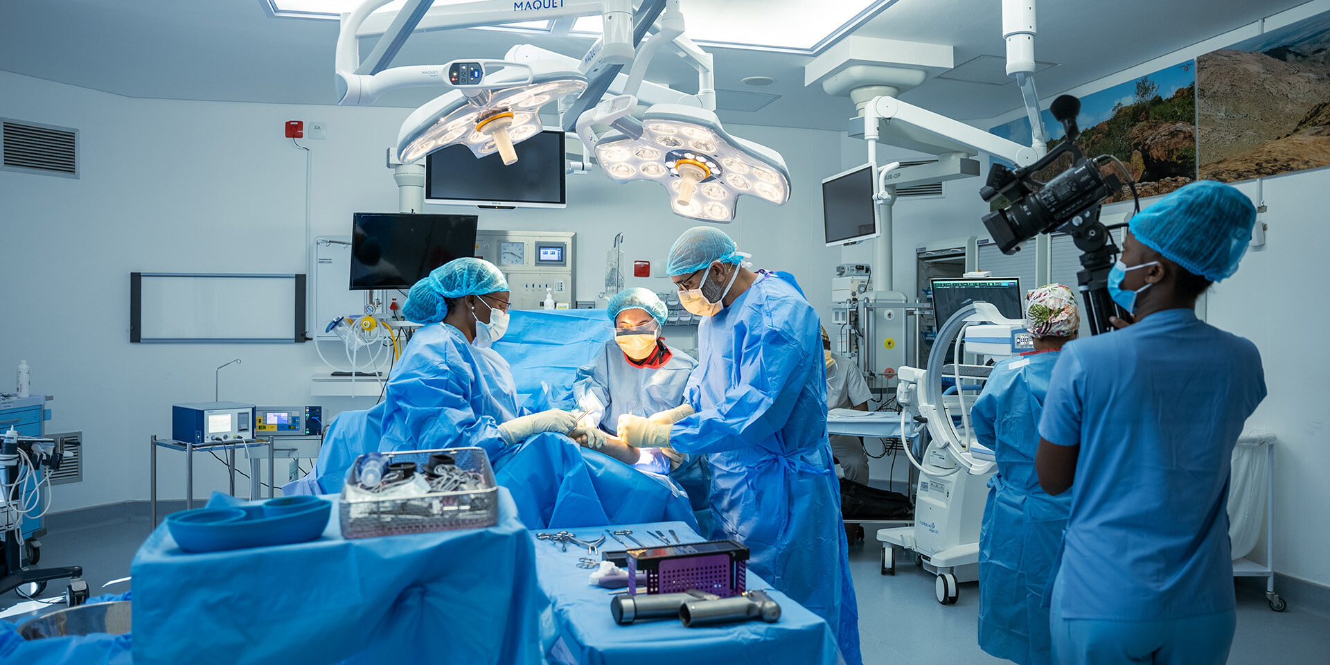 Surgeons in theatre, Namibia