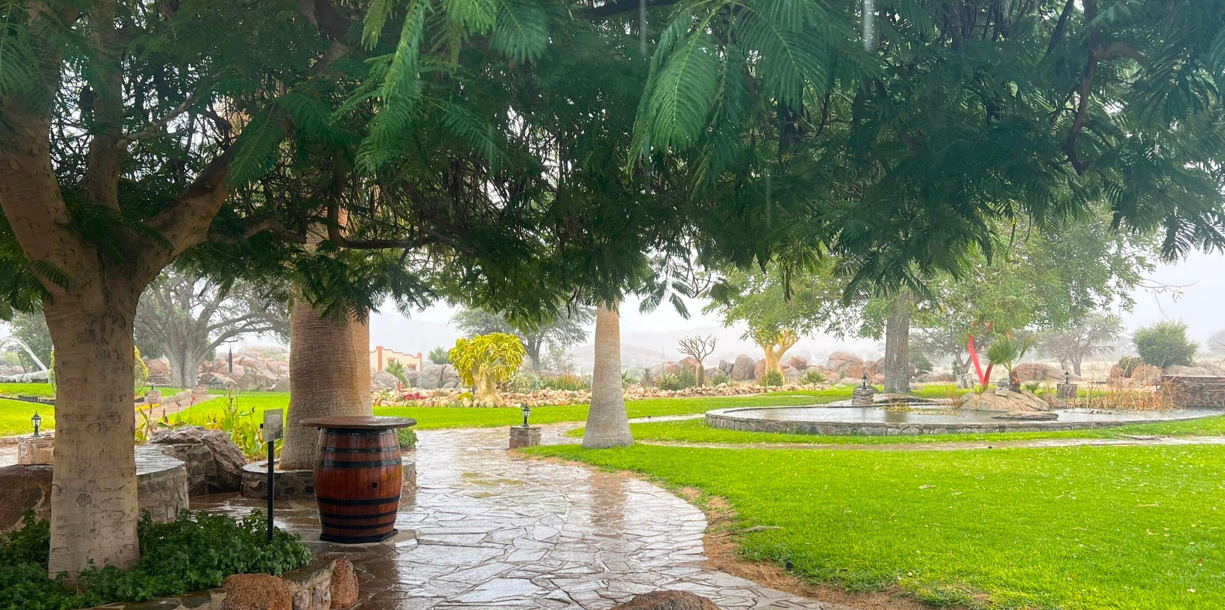 Gondwana Canyon Lodge in Southern Namibia receives rain 