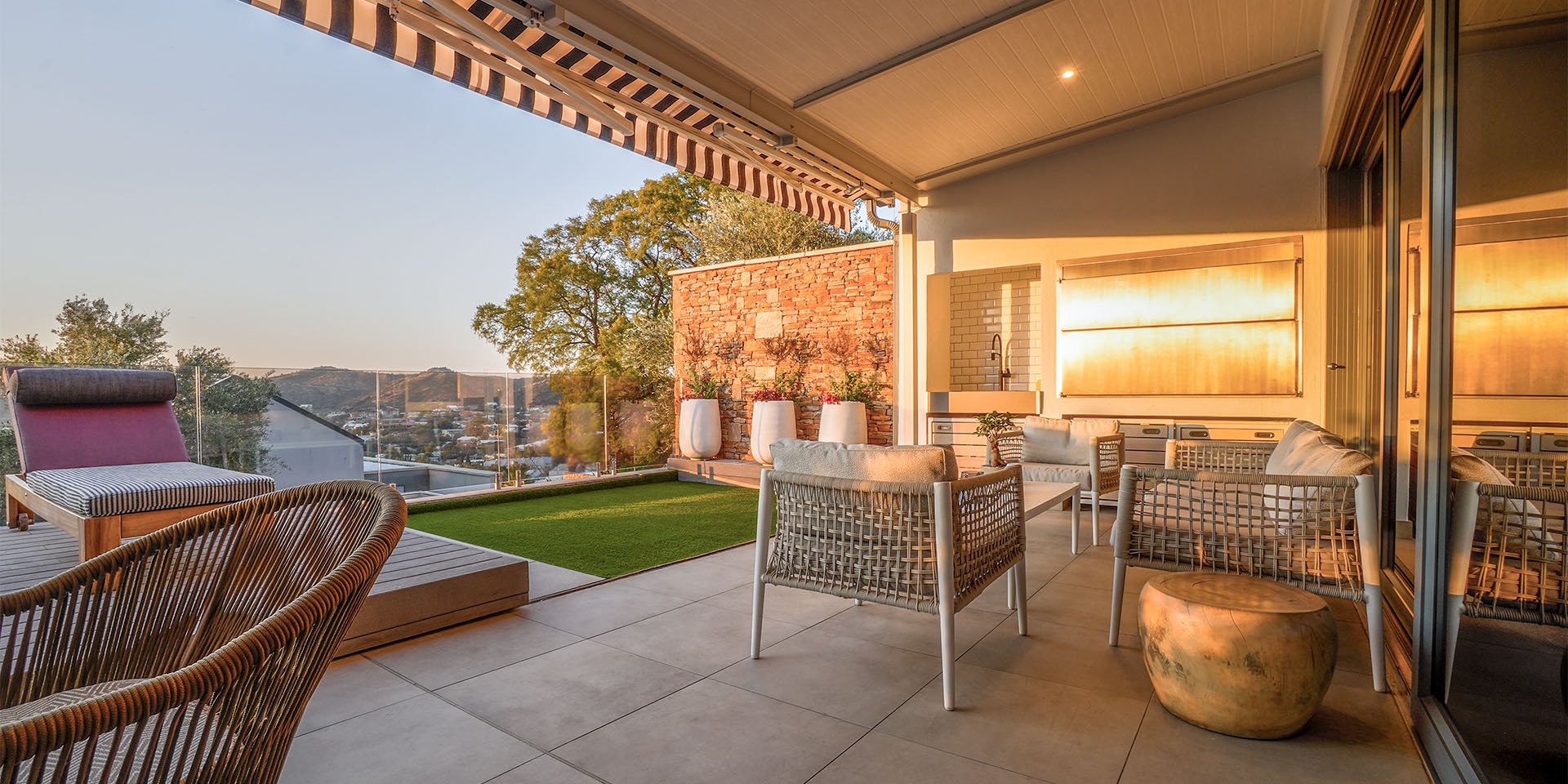 The Weinberg Urban Pod, luxury accommodation, terrace, Windhoek, Namibia