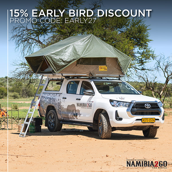 Early Bird rental car special offer, Namibia
