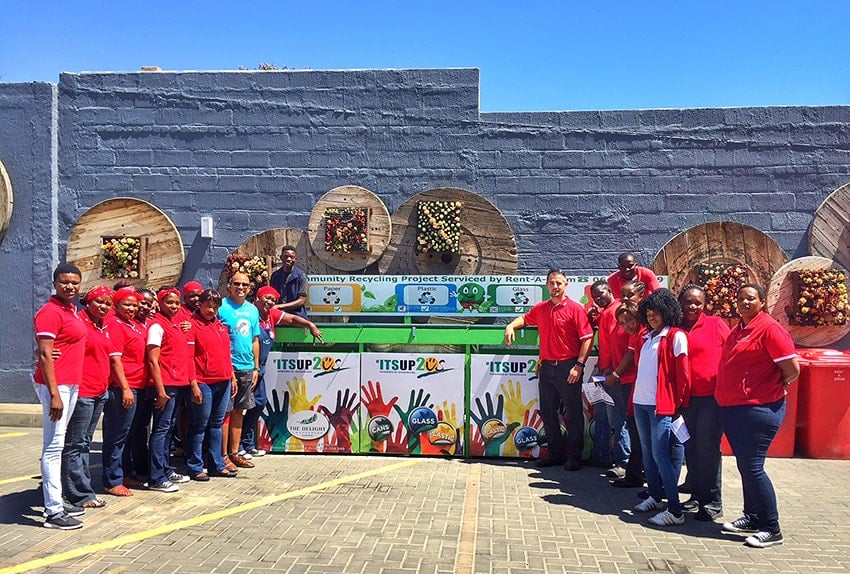 Employees, The Delight Swakopmund, waste recycling, Namibia