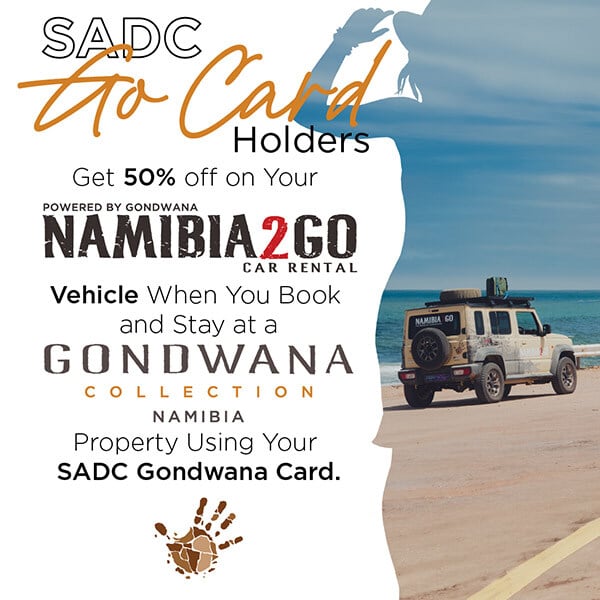 SADC Namibia2Go rental car promotion