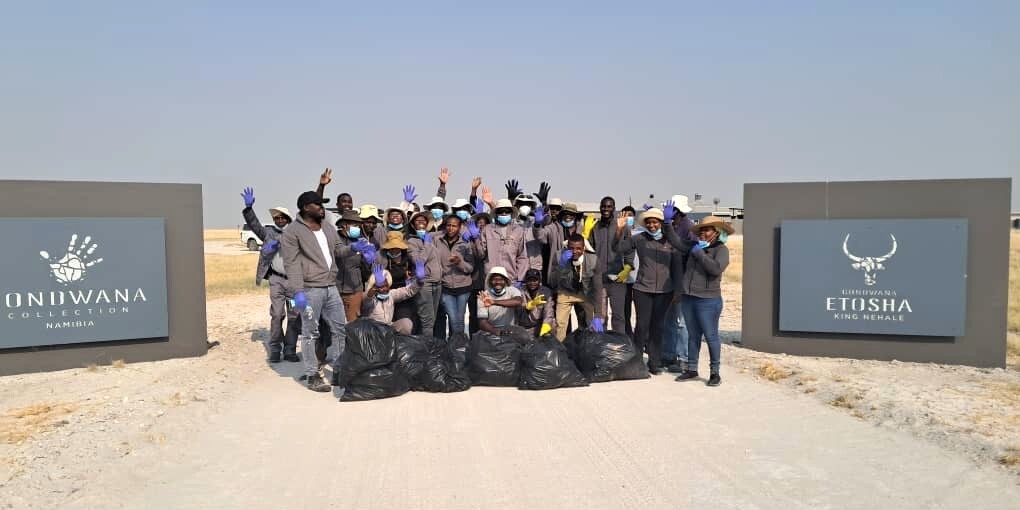 Gondwana Collection's Etosha King Nehale team takes part in Namibia clean-up day 