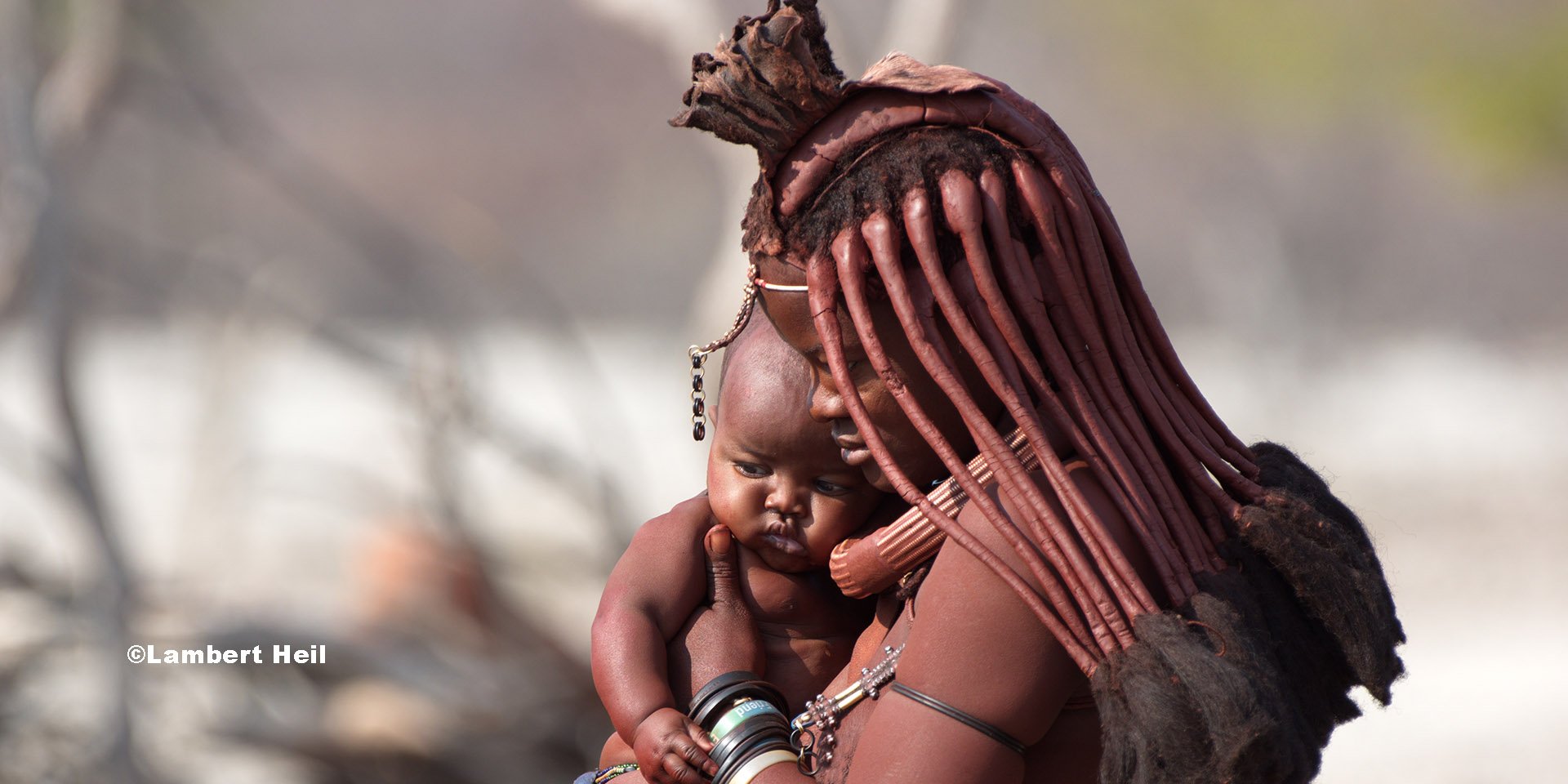 Himba woman and child, Namibia