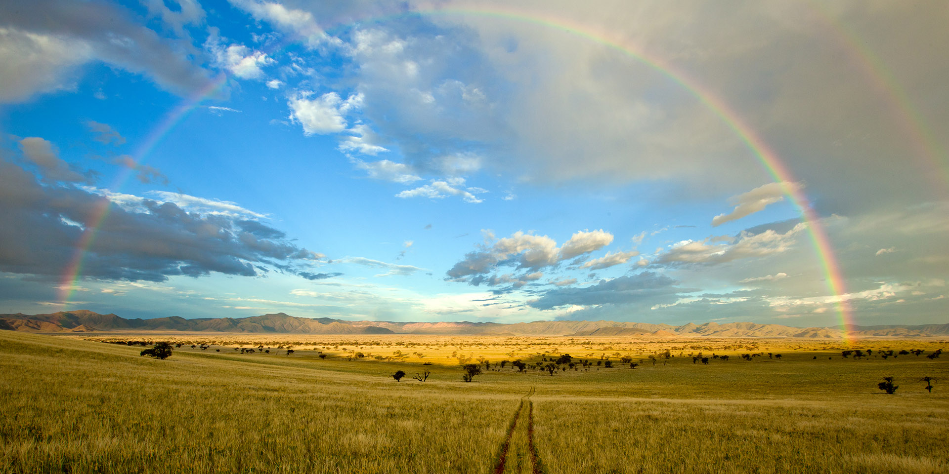 Rainbow over the Namib-Naukluft, Namibia