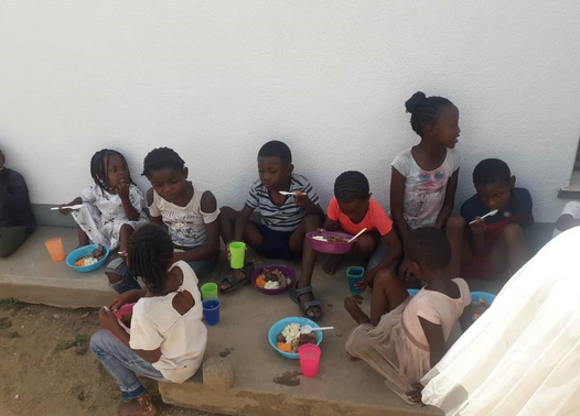 children receive a meal