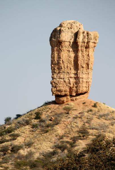 From close by it resembles a climbing wall