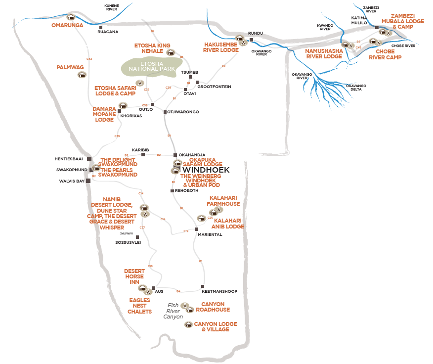 Gondwana Collection Map