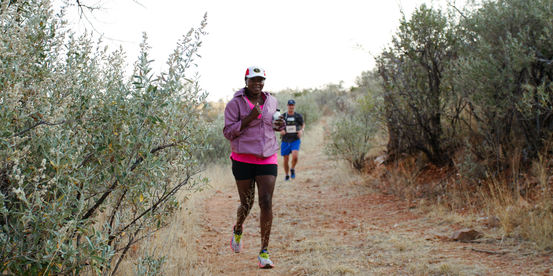 Trail runners in Namibia