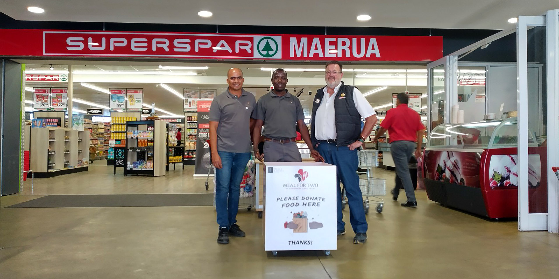 Gondwana Spendenbox bei Maerua Superspar