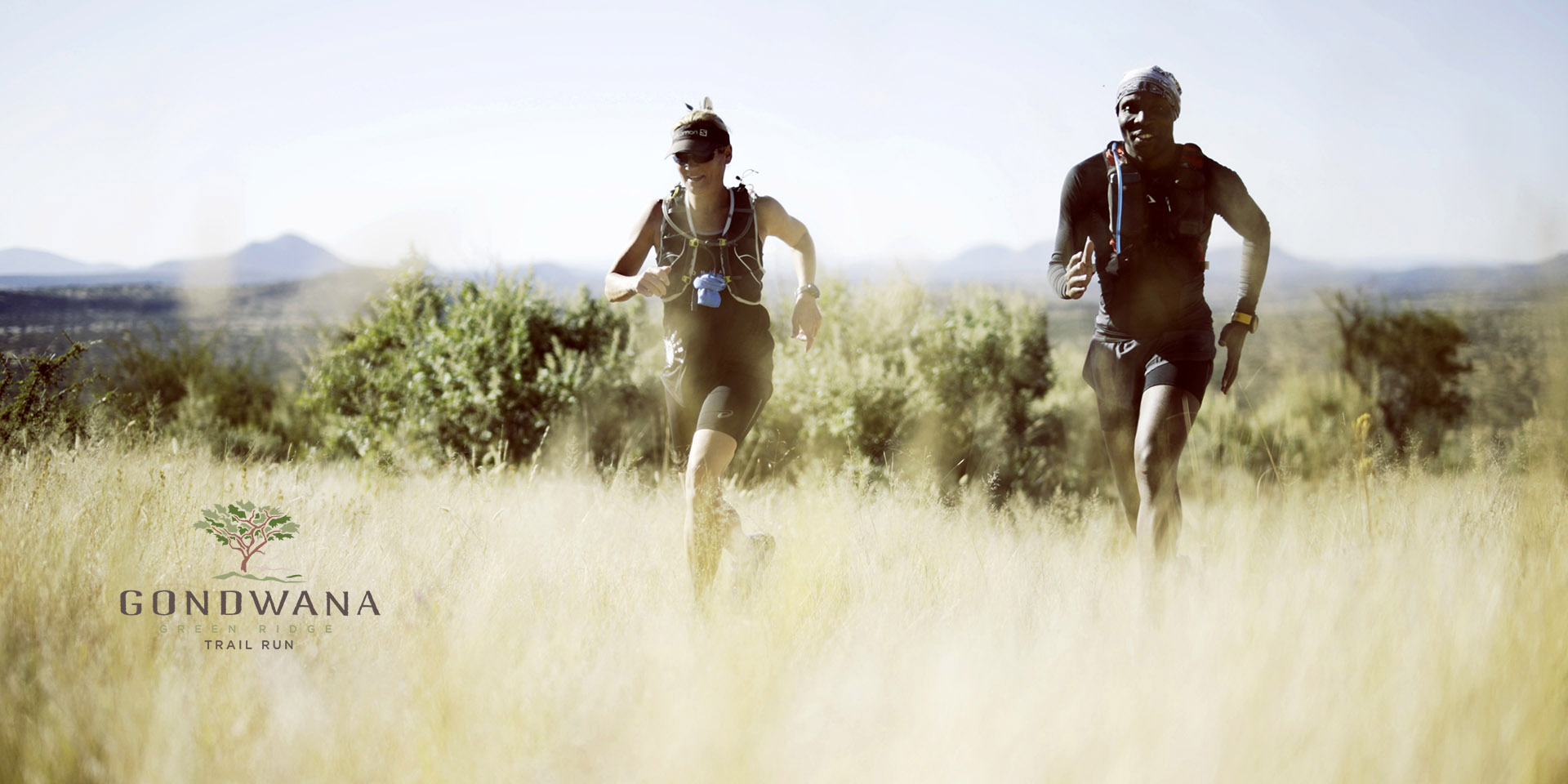 Trail runners in Namibia