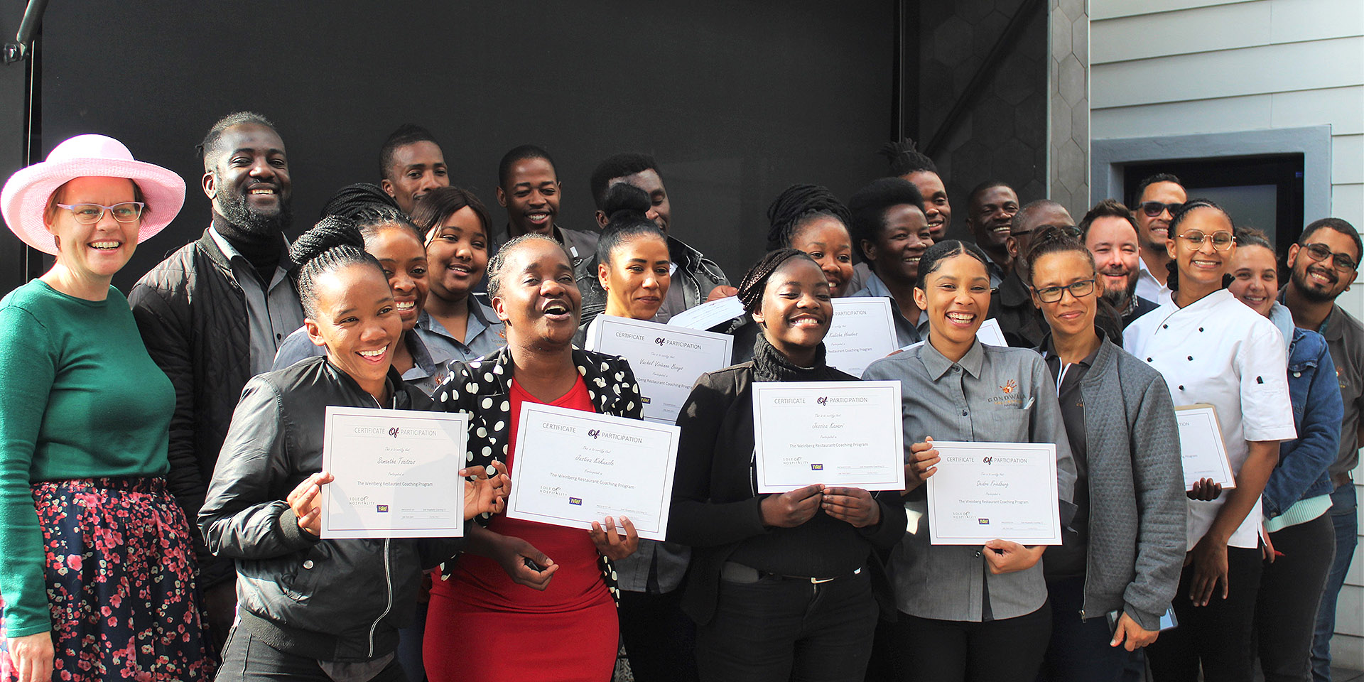 The Weinberg Windhoek Team with certificates