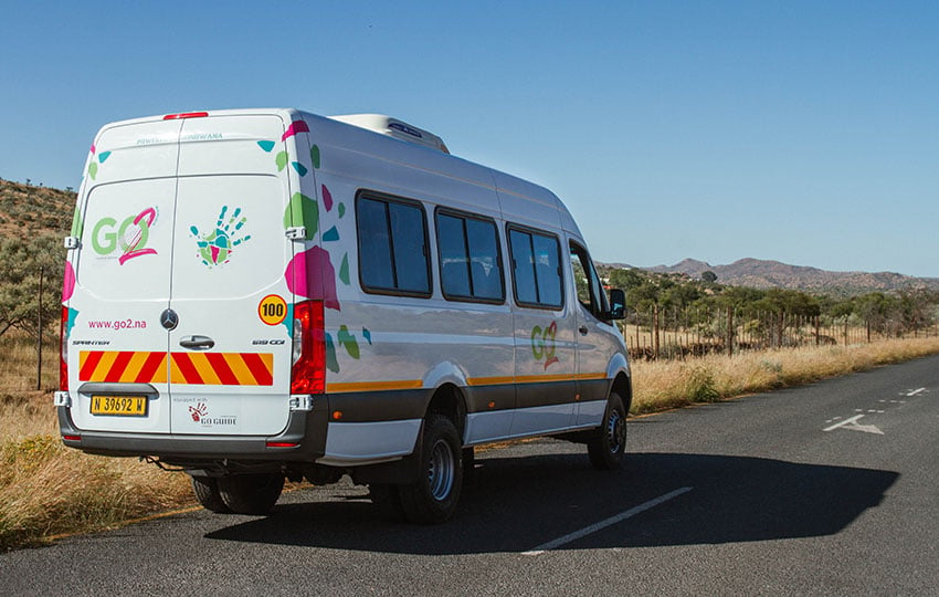 Go2 Traveller Transfers bus, Namibia