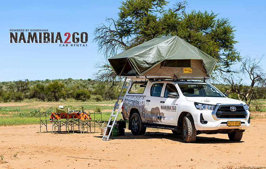 Namibia2Go, rental car, roof tent, Namibia