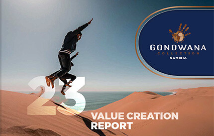 Gondwana Collection Namibia, Value Creation Report 2023, cover image 