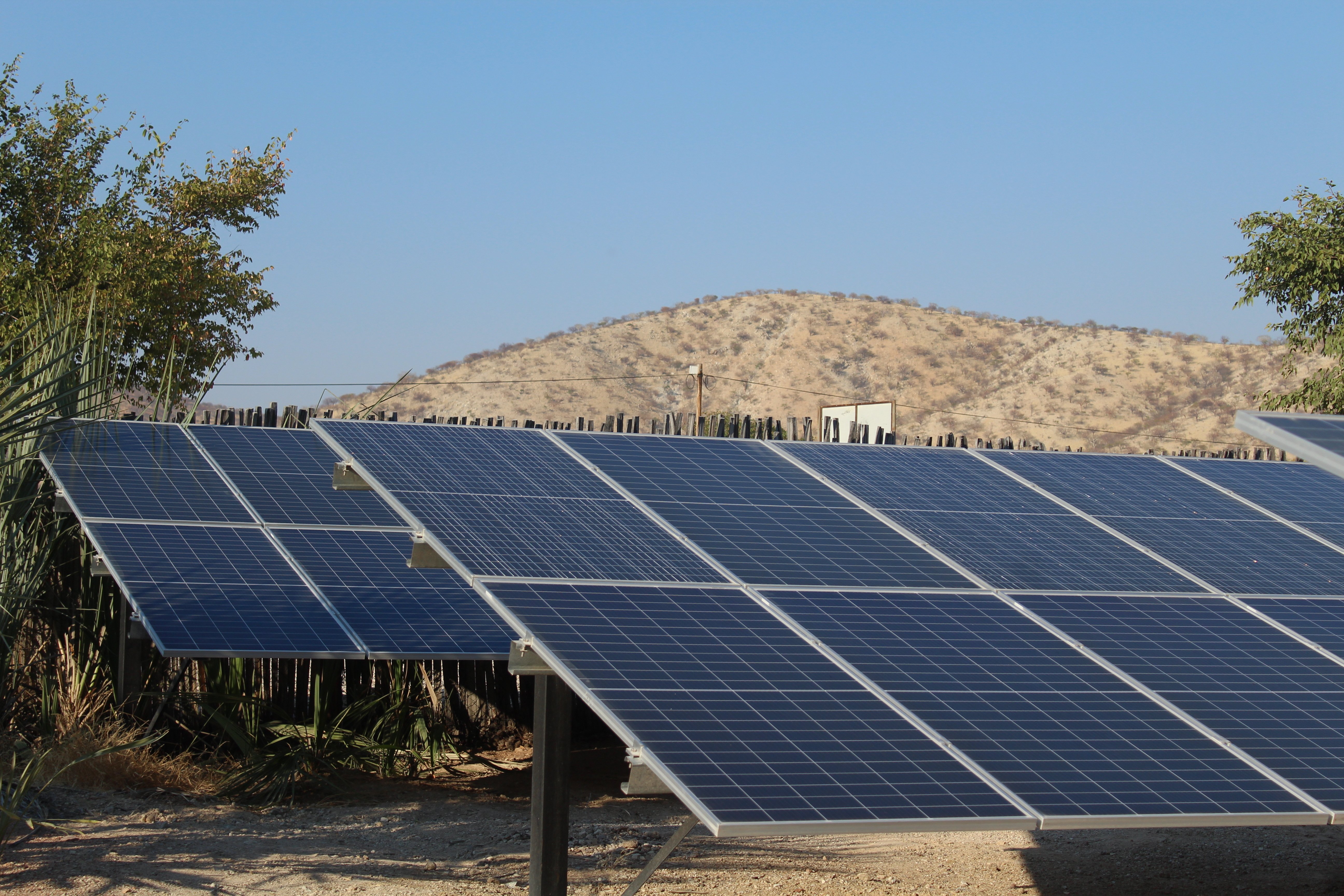 Palmwag Lodge & Camp, solar panels, Namibia