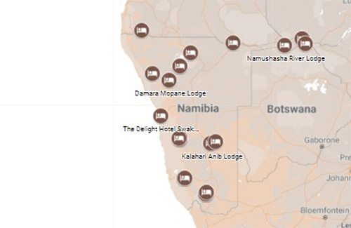 Gondwana Accommodation Map