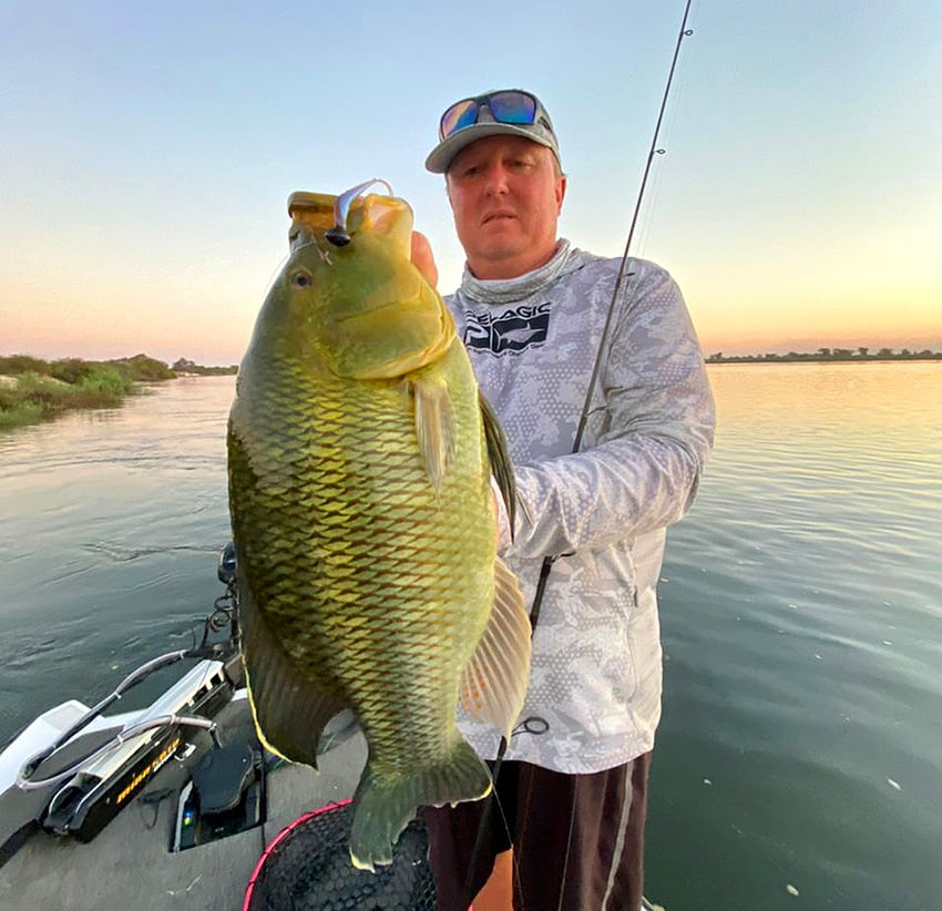 Fisherman with a nembwe, Zambezi, Namibia