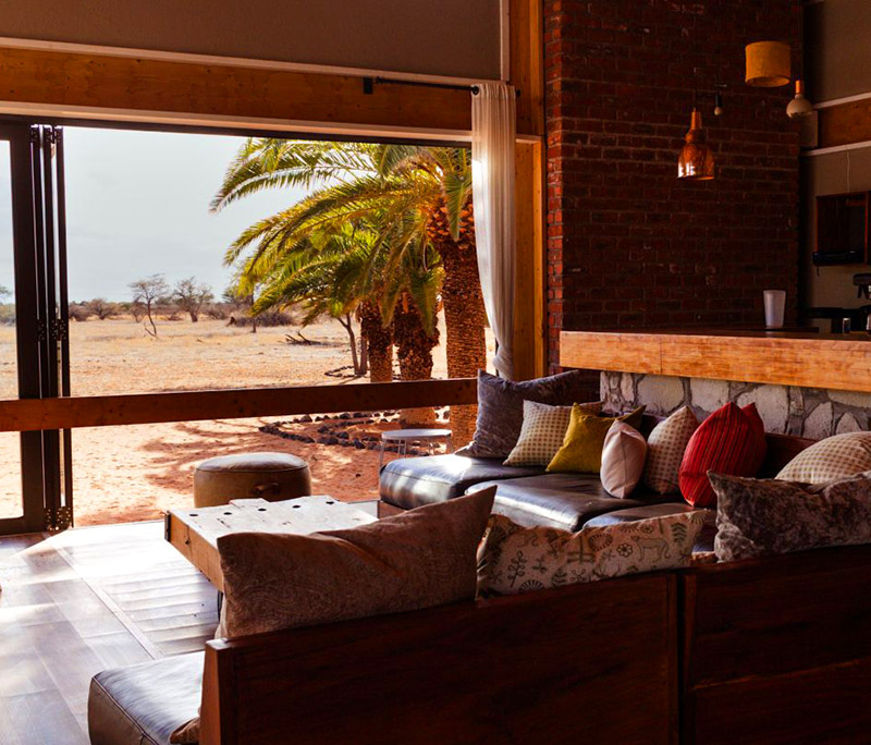 Kalahari Anib Lodge, Restaurant Lounge, Gondwana Collection Namibia