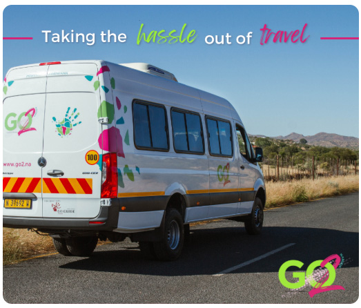 go2 tourism shuttle, Namibia