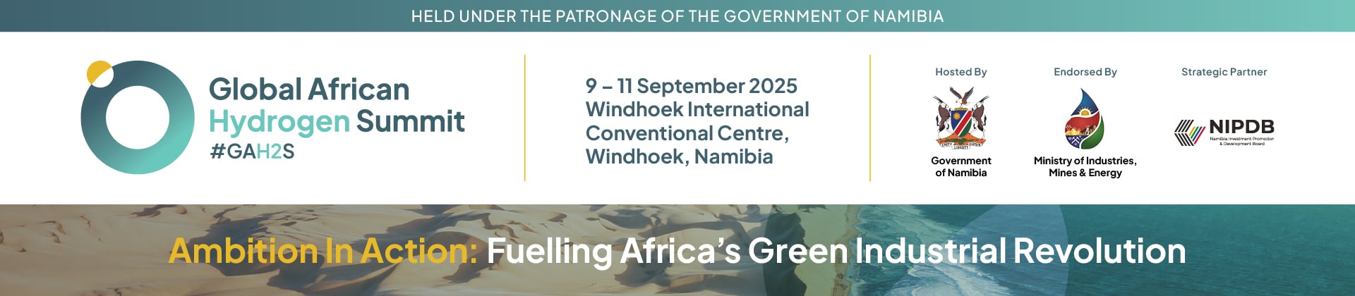 Global African Hydrogen Summit, Namibia, banner