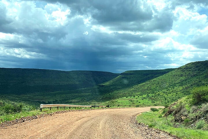 Spreetshoogte green rain clouds Namibia