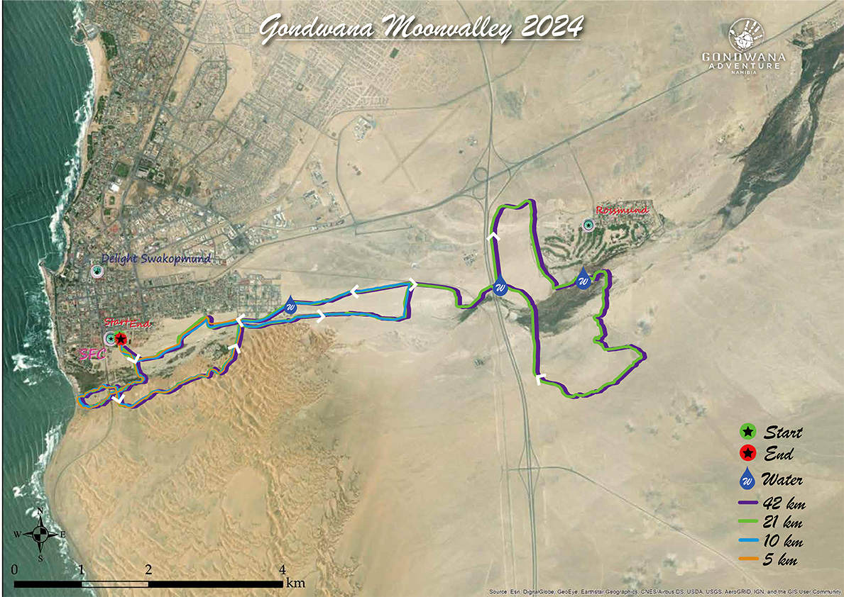Gondwana Moonvalley MArathon 2024, all routes