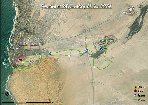Gondwana Moonvalley Marathon 2024, trail map, half marathon