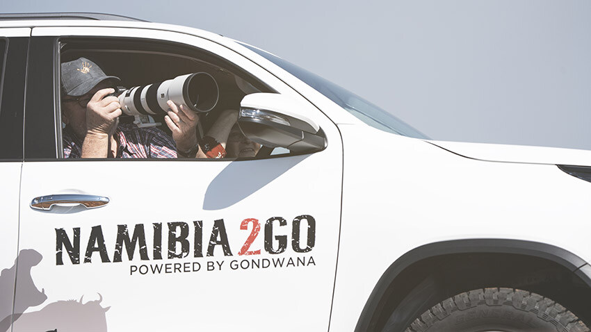 Prohire Rental Photo and Video Packages; ohotographer with Namibia2Go rental car