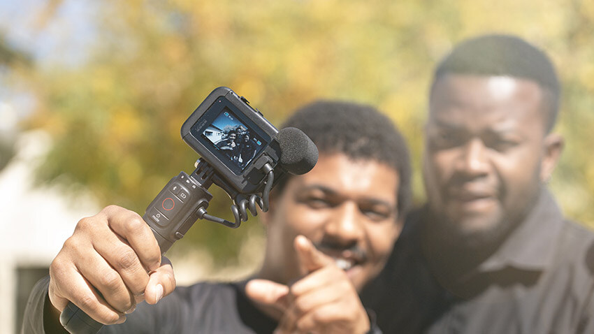 Two men with at Prohire GoPro Rental Photo and Video camera, Namibia