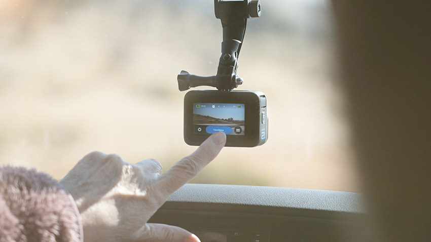 GoPro Rental Photo and Video Camera in a rental car, Namibia