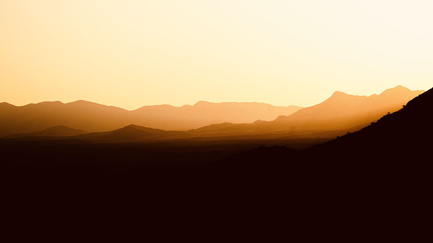 Sunset at Spreetshoogte Pass, Namibia