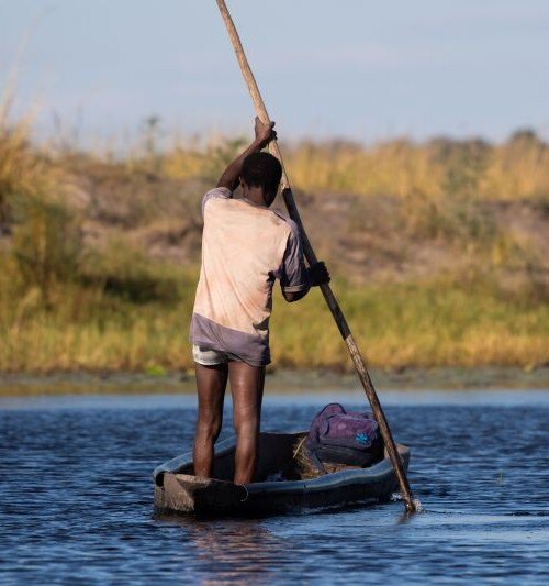 Mokoro on Chobe River, Namibia