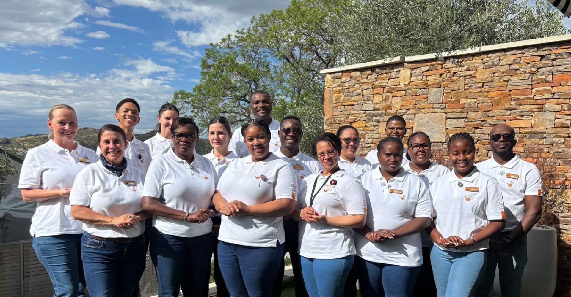 A number of the graduating participants alongside SABA representatives. 