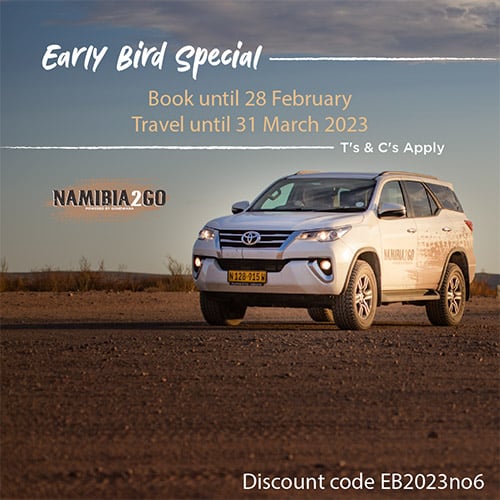 Discount on rental cars, Namibia